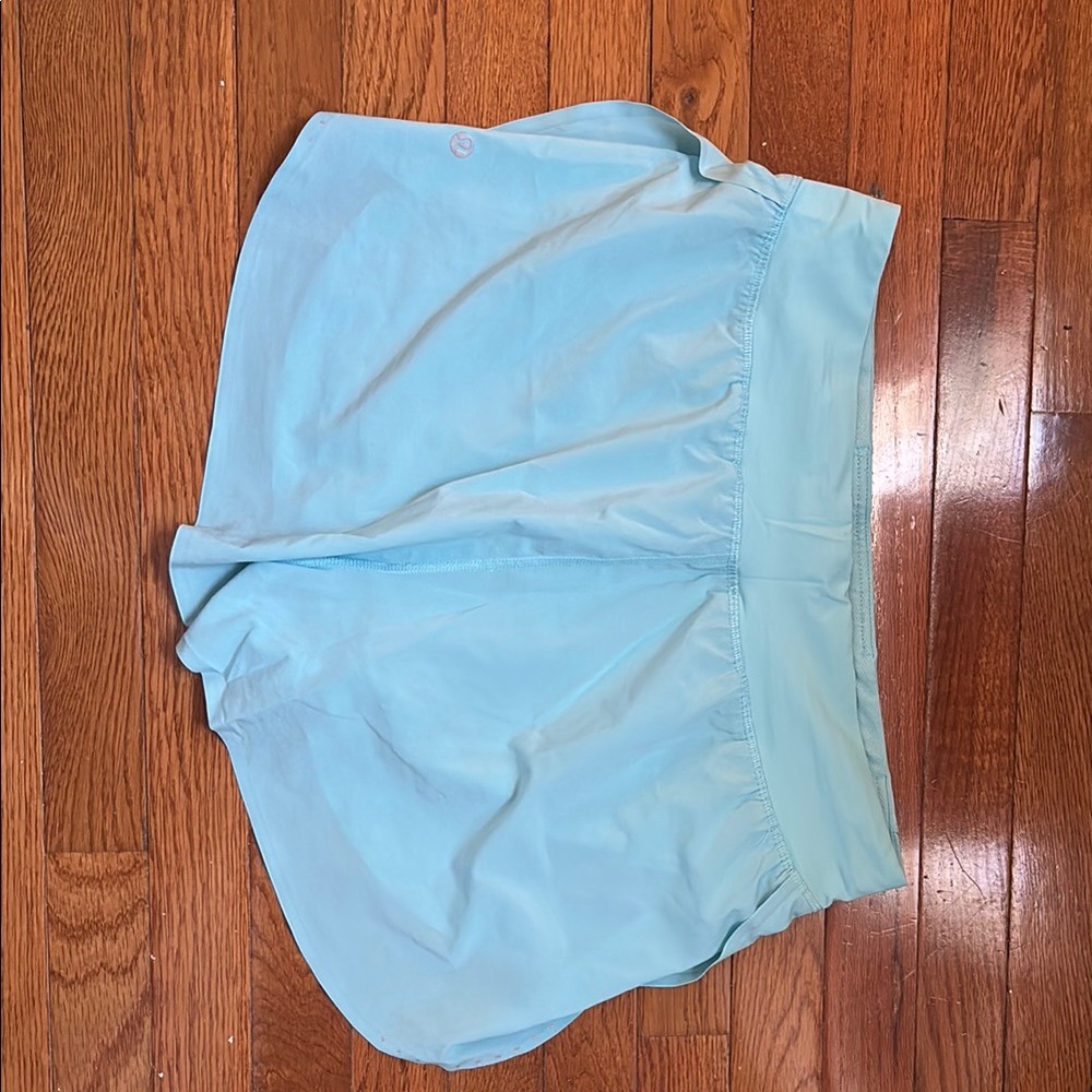Lululemon Fast and Free Reflective High-Rise Classic-Fit Short 3" Size 10 Cyan